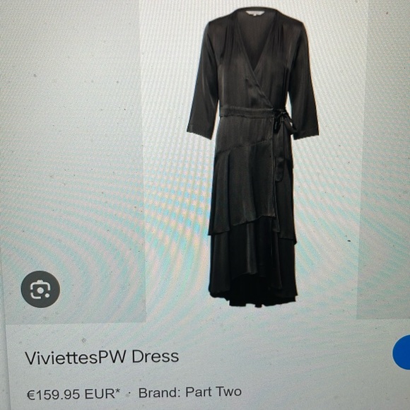Part Two viviettes wrap dress with ruffle midi hem and cropped sleeve - Picture 1 of 8